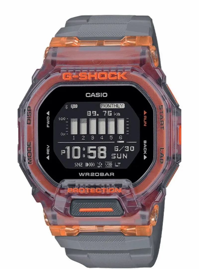 کاسیو جیشاک Casio g-shock GBD-200 طوسی نارنجی