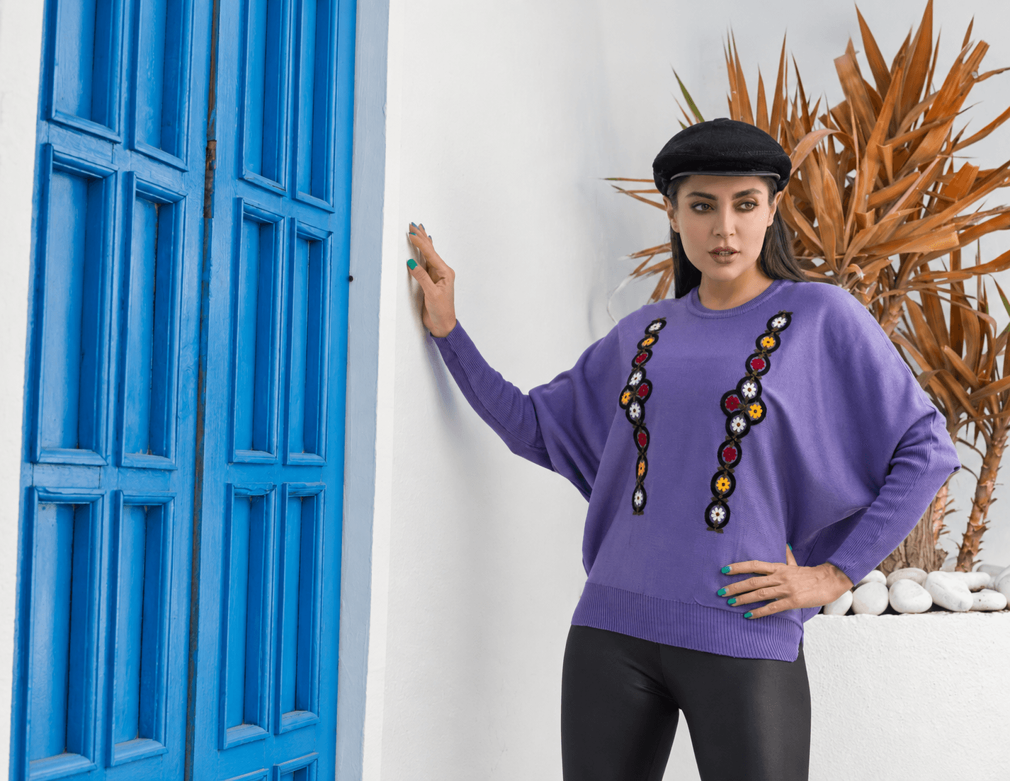 بلوز بافت زنانه گلدوزی شده کد 321 — تصویر ۳