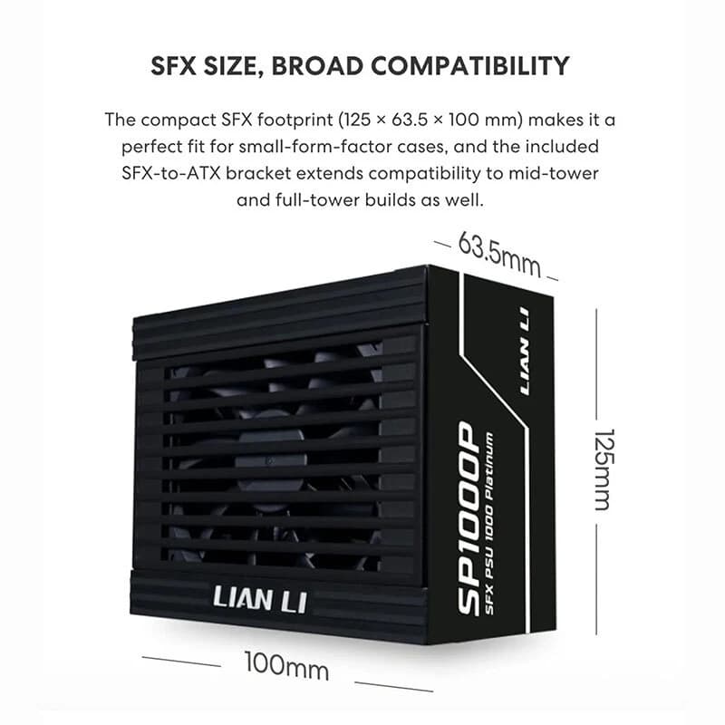 پاور ماژولار 1000 وات لیان لی SP1000 Platinum — تصویر ۳