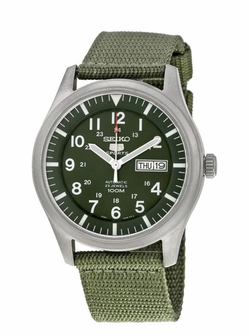 ساعت سیکو‌ ۵ خلبانی seiko 5 سبز