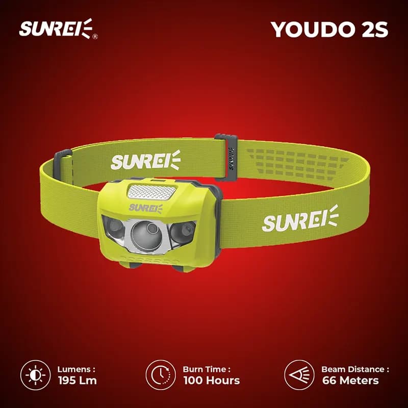 هدلامپ باتری‌خور سانری مدل Youdo 2S — تصویر ۳