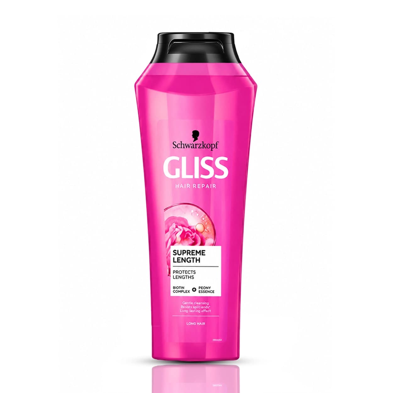 شامپو مو گلیس صورتی شفاف تقویت کننده موهای بلند و آسیب دیده Gliss Schwarzkopf Supreme Length Shampoo 500 ml کد 175
