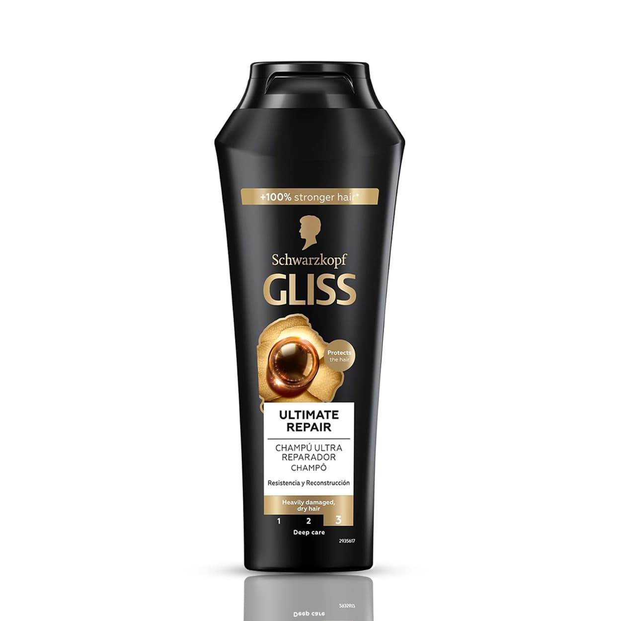 شامپو مو گلیس مشکی تقویت و ترمیم کننده مو خشک و آسیب دیده Gliss Schwarzkopf مدل آلتیمیت ریپیر Ultimate Repair 400 ml کد 172