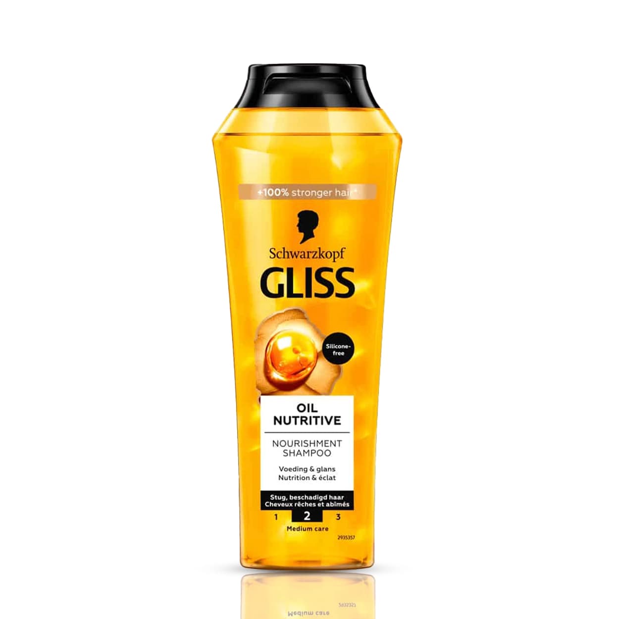 شامپو مو گلیس طلایی شفاف Gliss Schwarzkopf مدل ترمیم کننده و مغزی مو Oil Nutritive 400ml کد 157