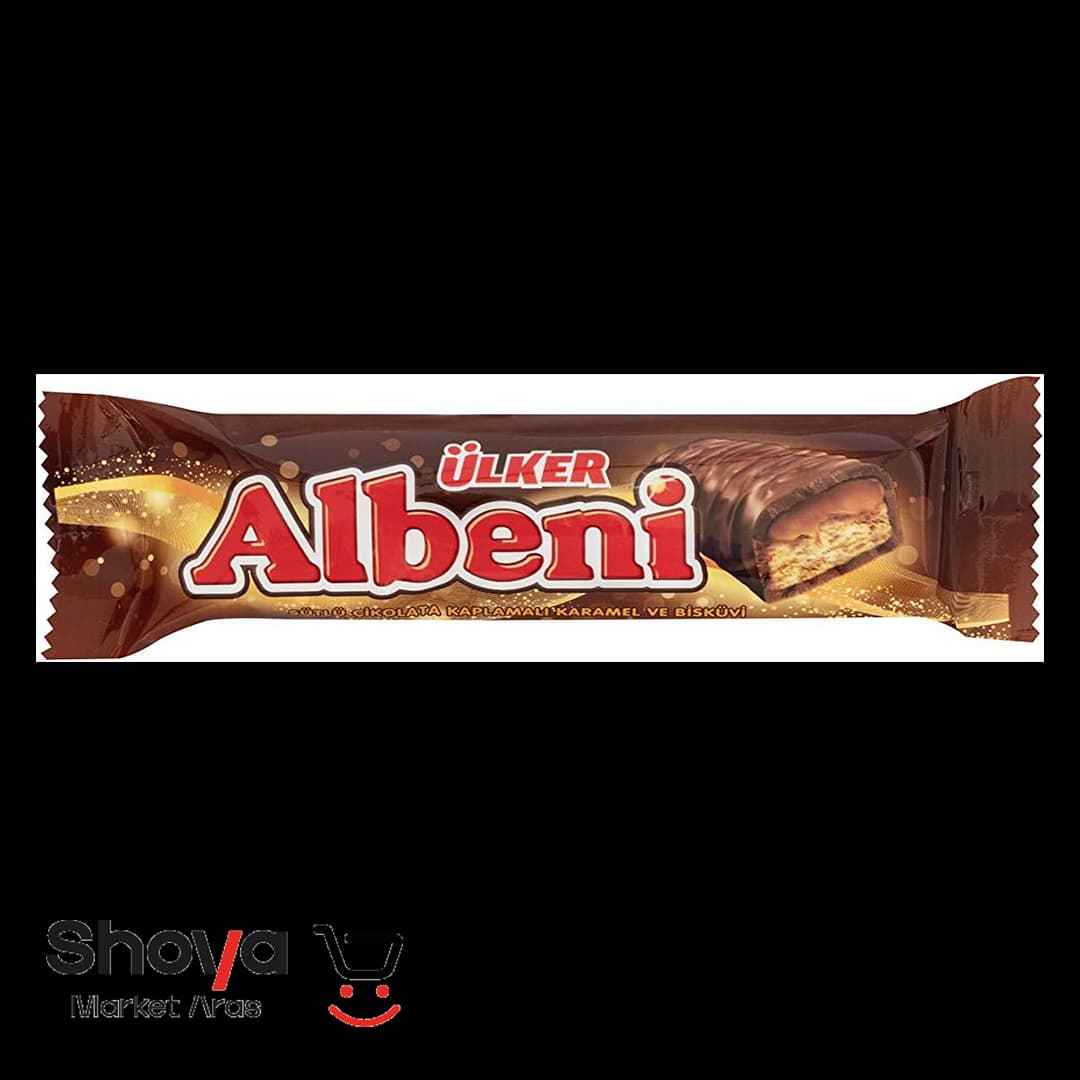 ویفر شکلاتی اولکر آلبنی Ülker Albeni با مغز کارامل و بیسکوییت وزن 52 گرم