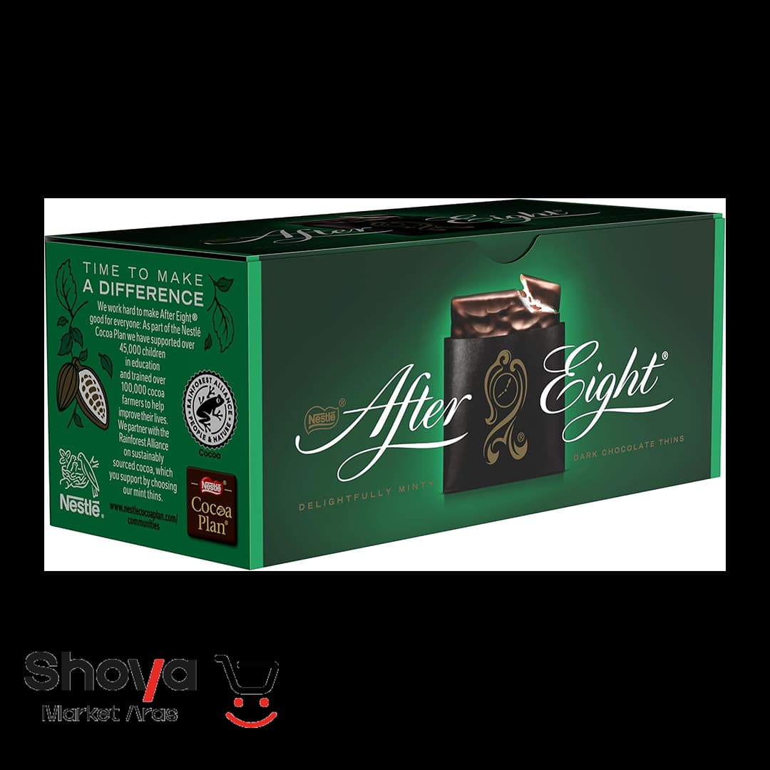شکلات تلخ افتر ایت After Eight نستله Nestlé با مغز کرم نعناع وزن 200 گرم — تصویر ۴