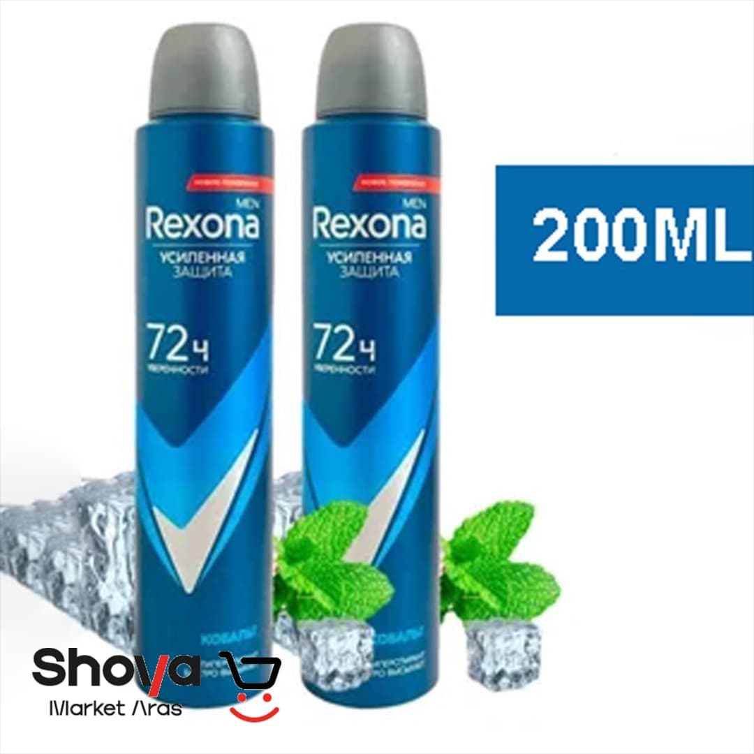 اسپری ضد تعریق مردانه رکسونا Rexona مدل cobalt dry ماندگاری 72 ساعته حجم 200 میلی لیتر — تصویر ۳