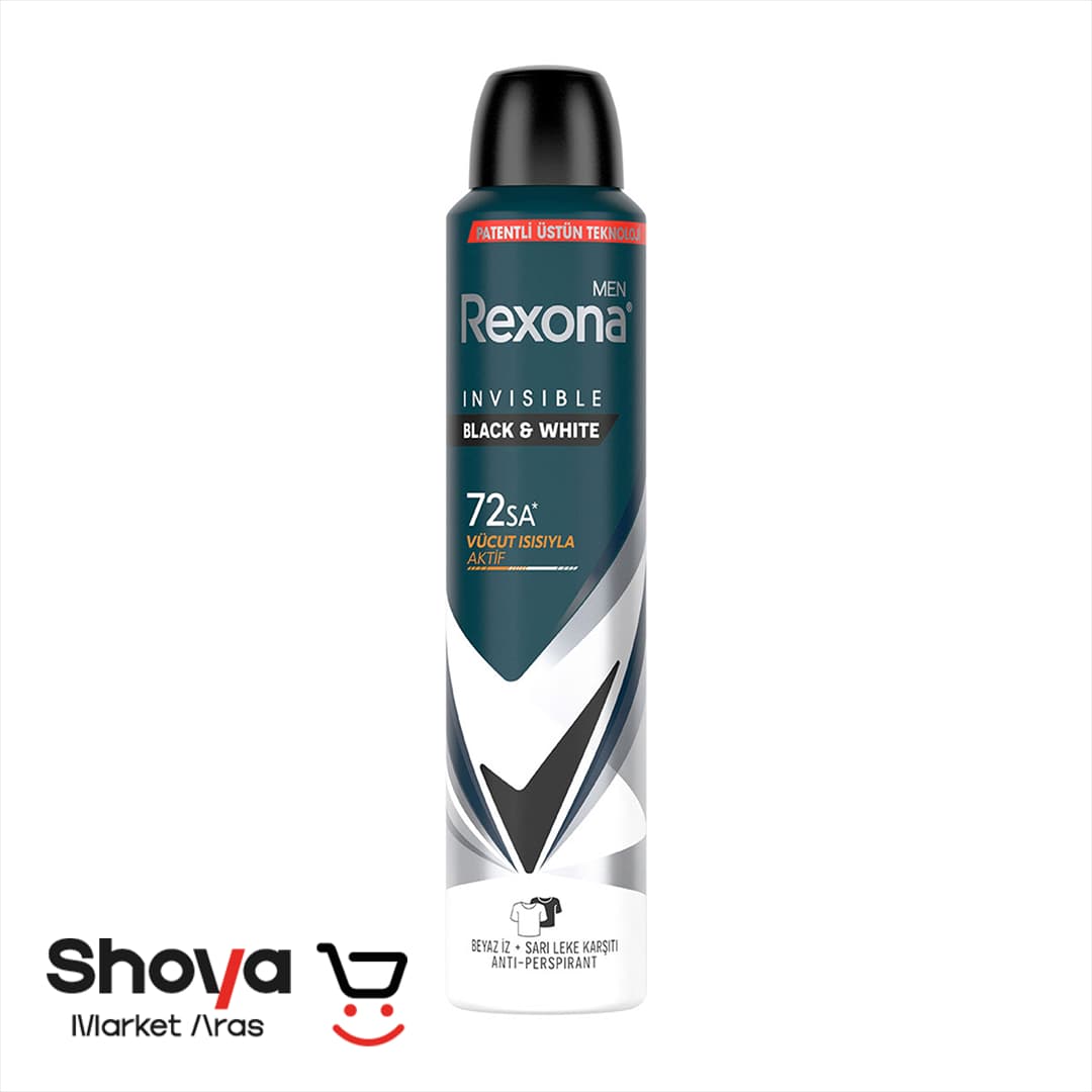 اسپری ضد تعریق مردانه رکسونا Rexona مدل Invisible ماندگاری 72 ساعته حجم 200 میلی لیتر