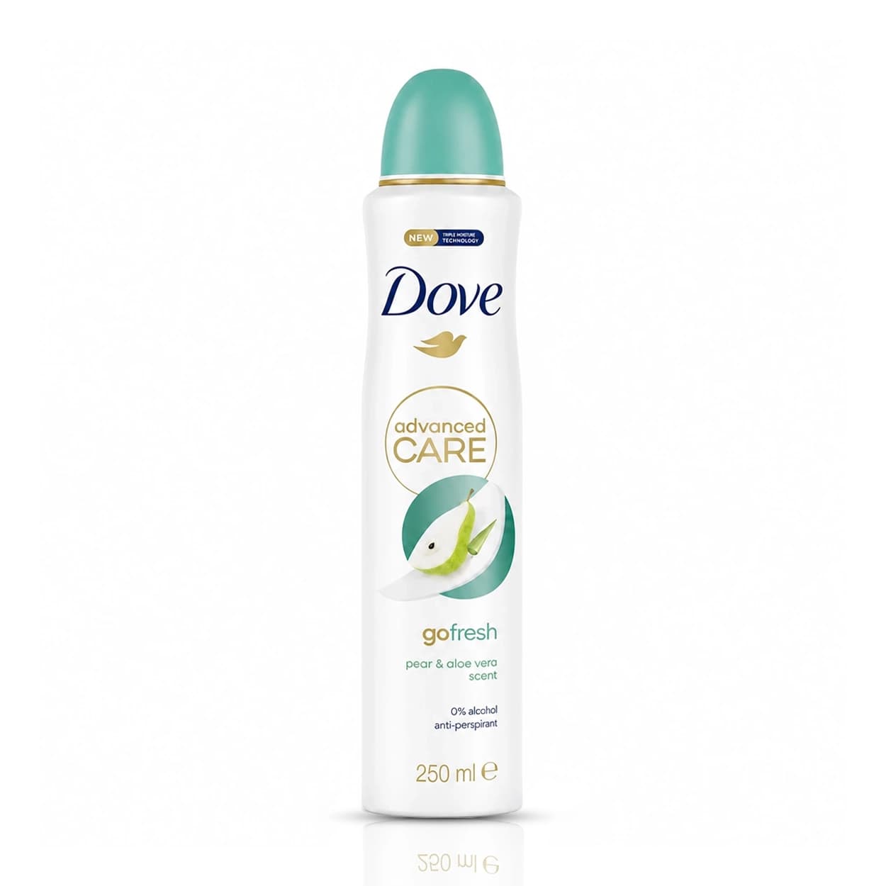اسپری داو Dove ضد تعریق ۲۵۰ میل مدل Go Fresh با رایحه گلابی و آلوئه ورا Pear & Aloe Vera کد 140
