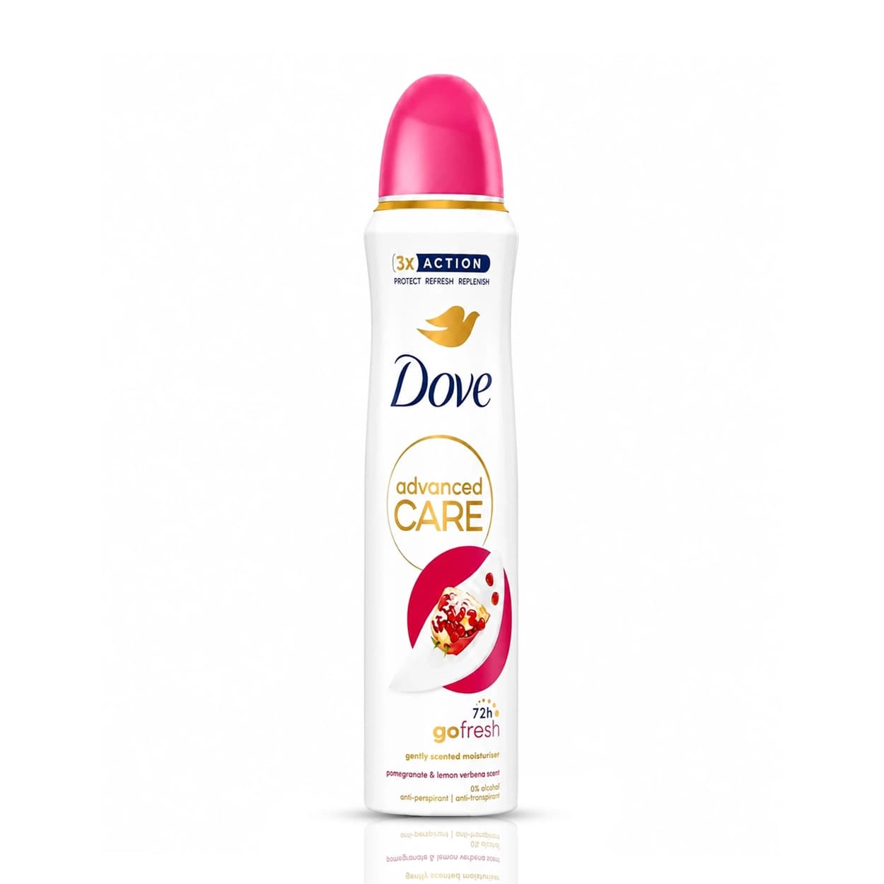 اسپری داو Dove ضد تعریق ۲۵۰ میل مدل Go Fresh با رایحه انار و به لیمو Pomegranate & Lemon verbena کد 138
