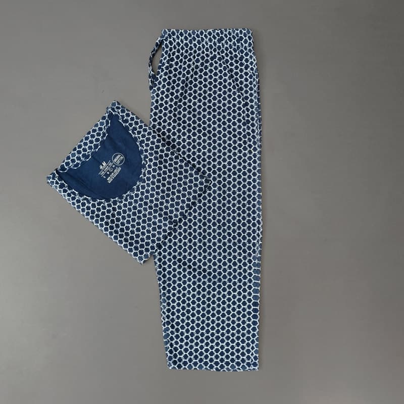 ست تاپ و شلوارک اچ اند ام H&M زنانه قواره دار مدل راسته طرح دایره ماندلا کد 115 — تصویر ۴