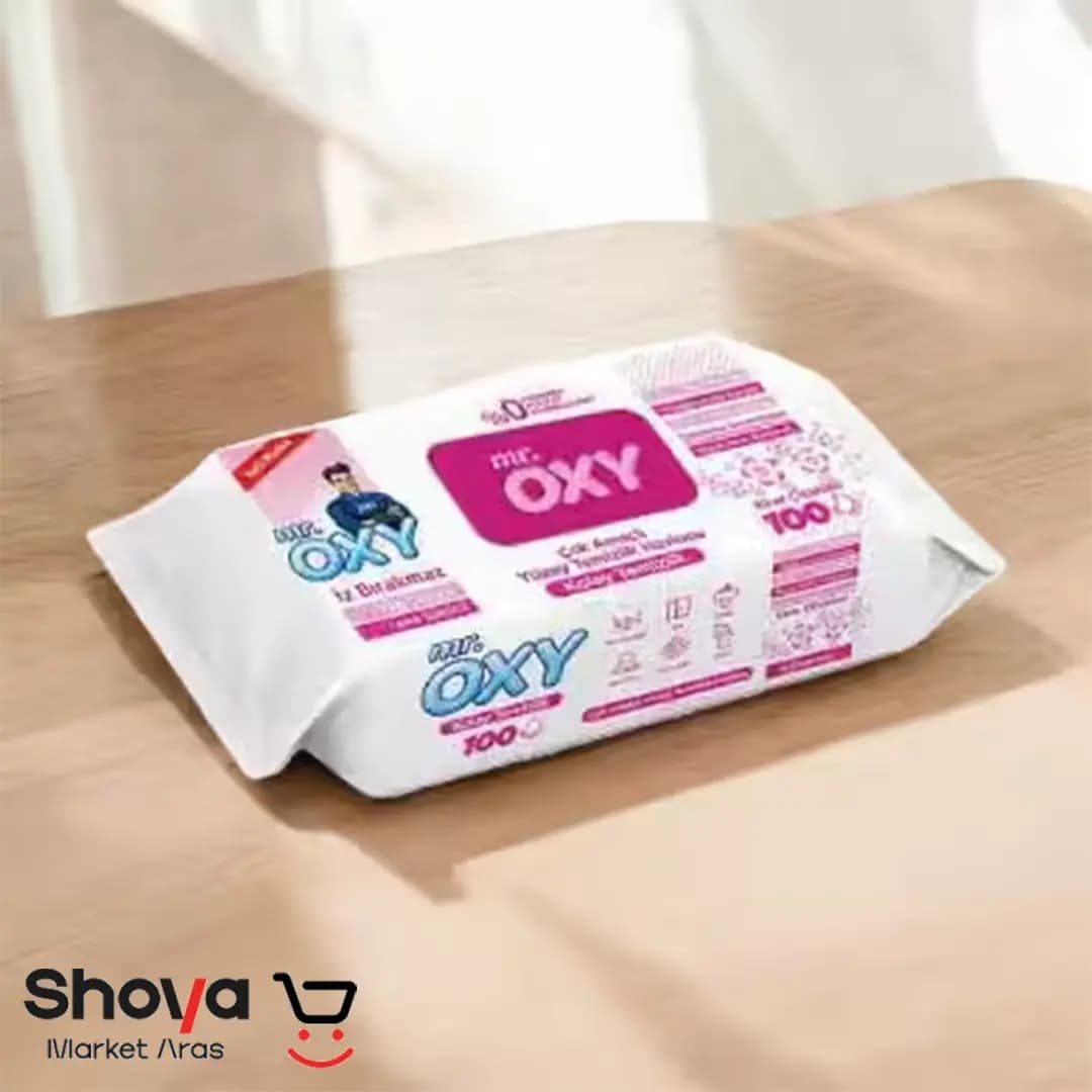 دستمال مرطوب MR.OXY مناسب انواع سطوح بسته 100 عددی — تصویر ۲