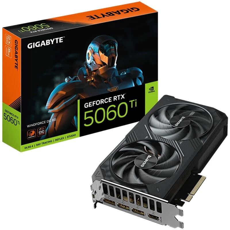کارت گرافیک Gigabyte GeForce RTX 5060 Ti WINDFORCE OC 8GB GDDR7 128Bit — تصویر ۲