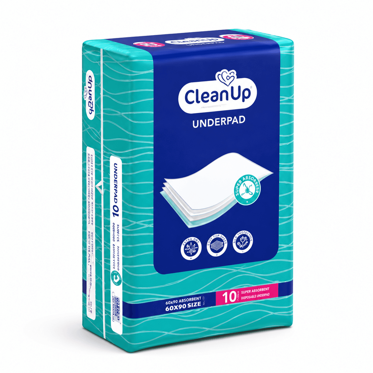 زیرانداز بهداشتی کلین آپ سایز 60×90 بسته 10 عددی