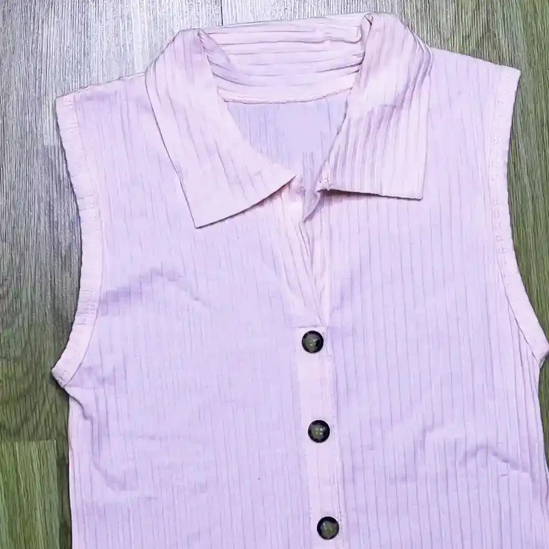 تاپ کرکره ای دکمه دار دخترانه-کد C044 — تصویر ۴