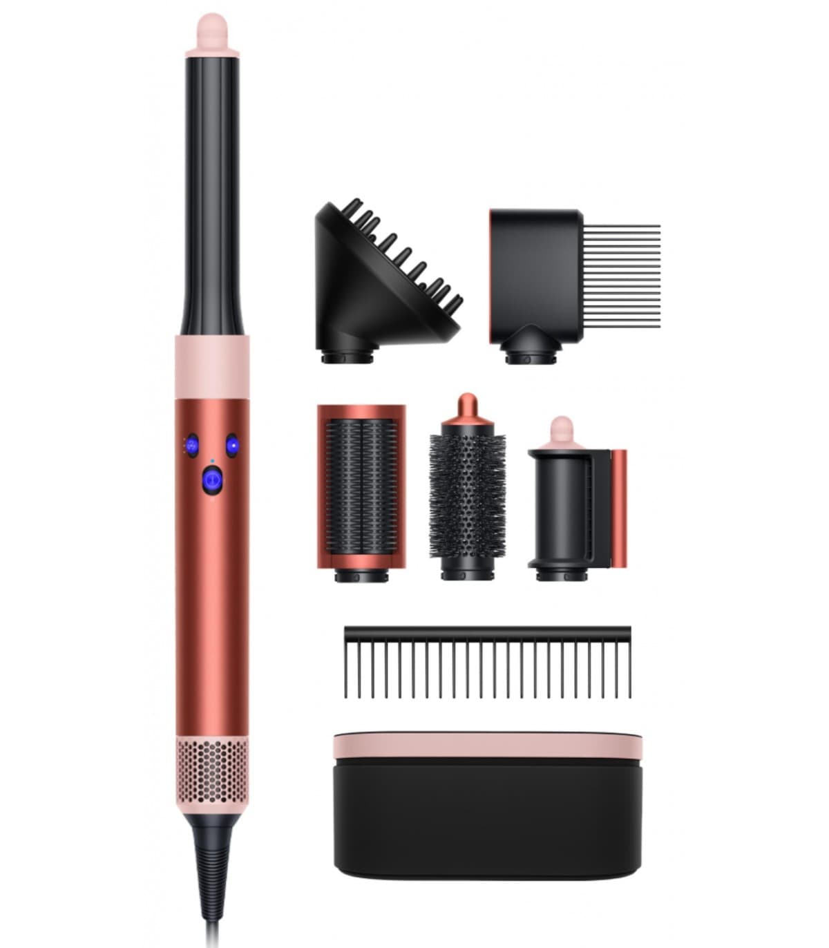 حالت دهنده مو دایسون مدل Dyson Airwrap HS05 Complete Long Diffuse (Strawberry Bronze/Blush Pink) (صورتی/برنز)