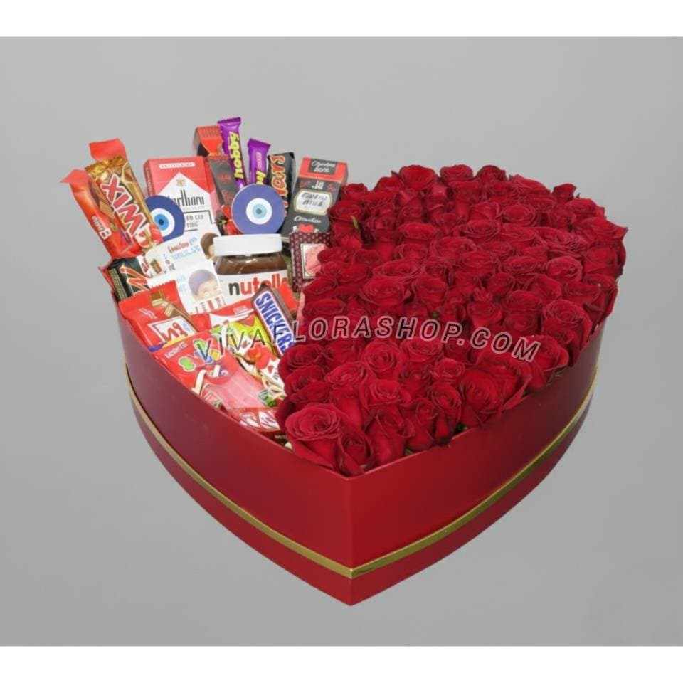 باکس گل رز و شکلات ولنتاین