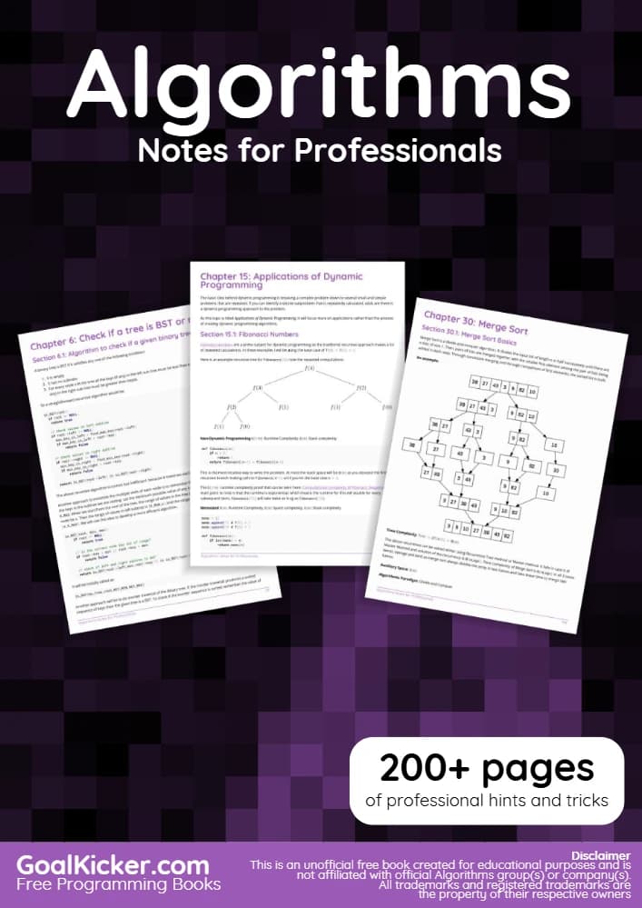 کتاب Algorithm Notes for Professionals (یادداشت‌های الگوریتم برای متخصصان) نسخه انگلیسی PDF