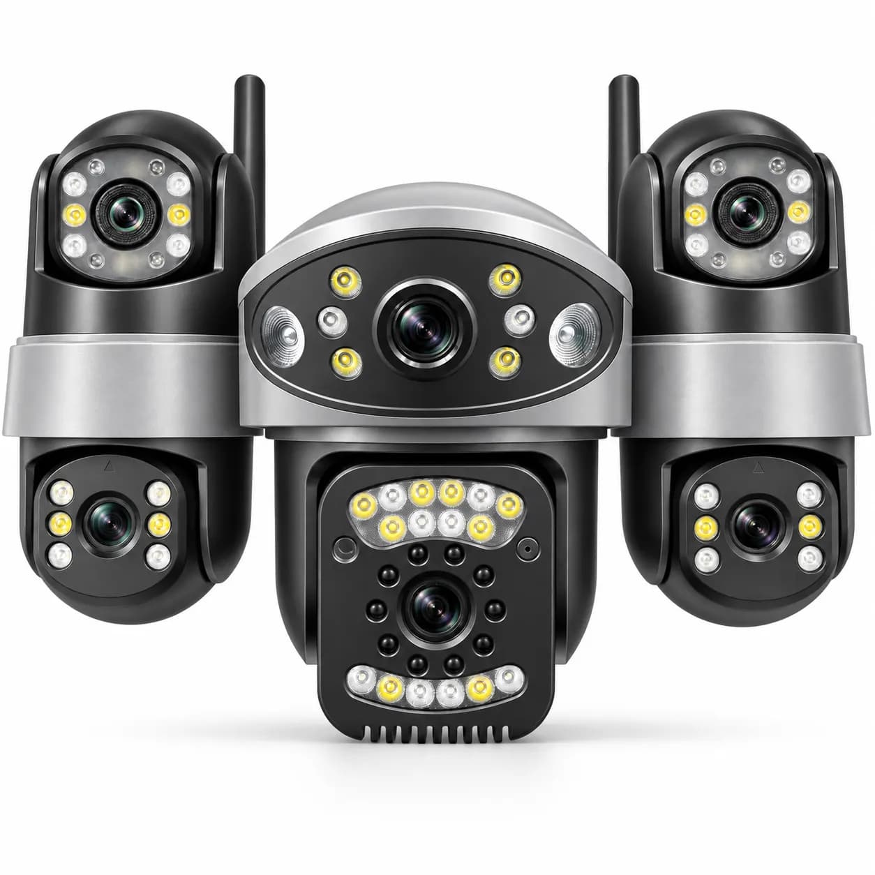 دوربین اسپید دام سه لنز سیم‌کارت‌خور 4G مدل QQ886C با اپلیکیشن OKAM