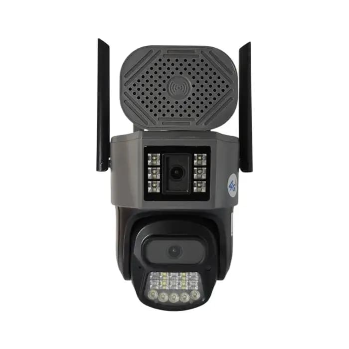 دوربین امنیتی دو لنز سیمکارتی 4G مدل P19 (چرخشی و ثابت) همراه رم 64 گیگ توشیبا