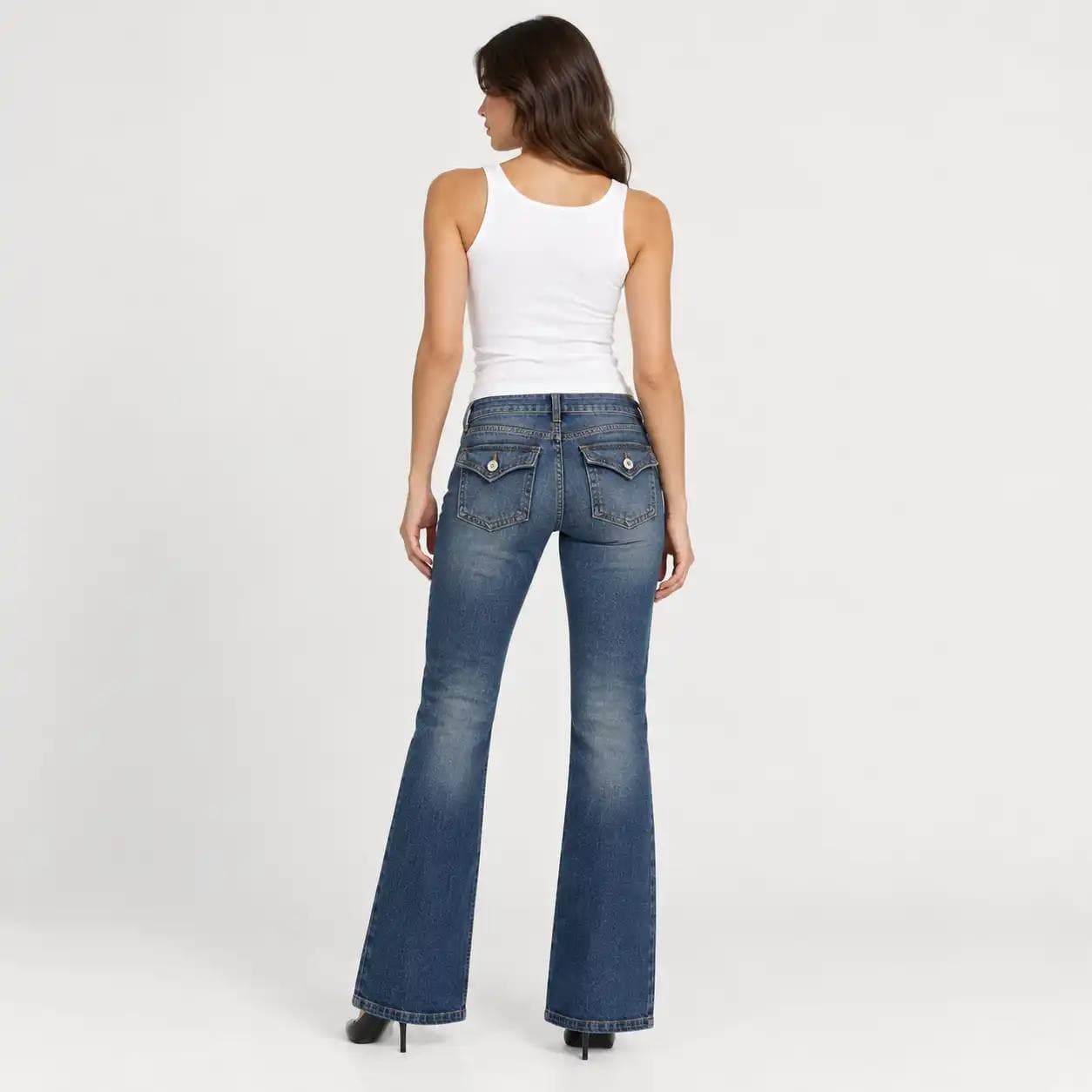شلوار جین بوتکات وارداتی برند Denim.co. unisex – آبی تیره — تصویر ۷