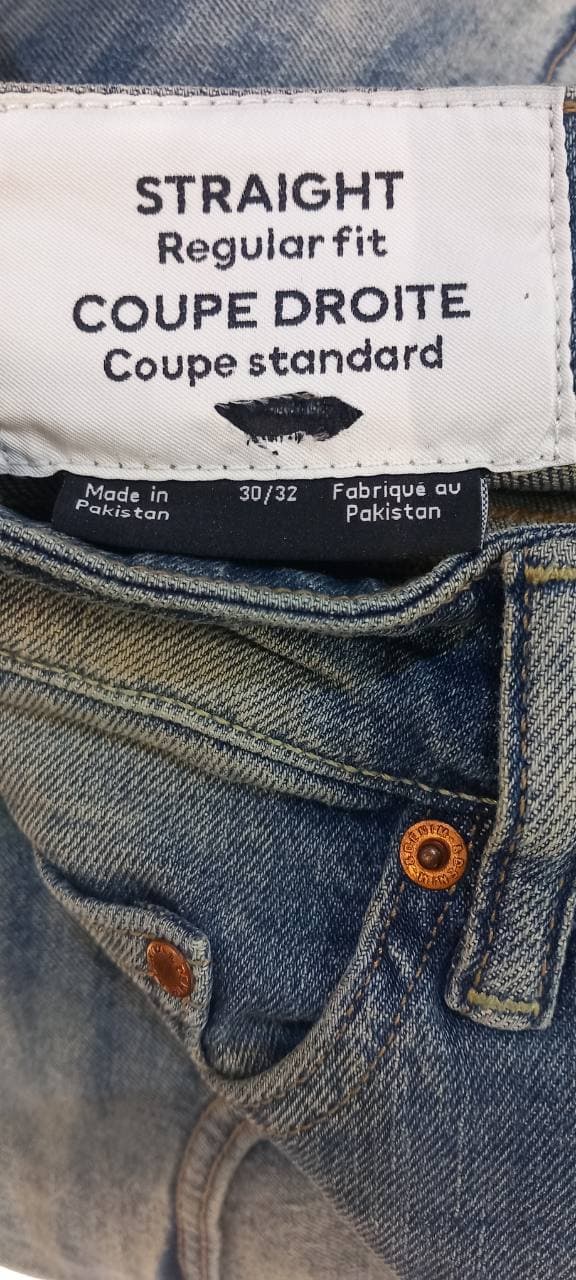 شلوار جین راسته مردانه اچ اند ام H&M اورجینال — تصویر ۴