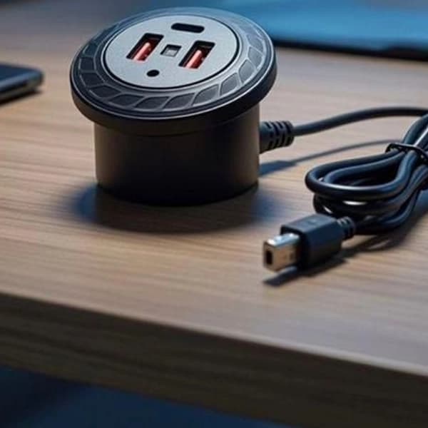 یو اس بی توکار دو خروجی
