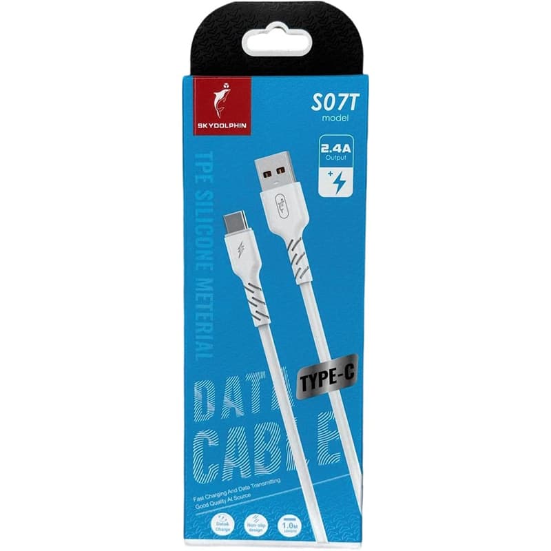 کابل شارژر موبایل C-Type برند SKYDOLPHIN مدل S07T — تصویر ۲