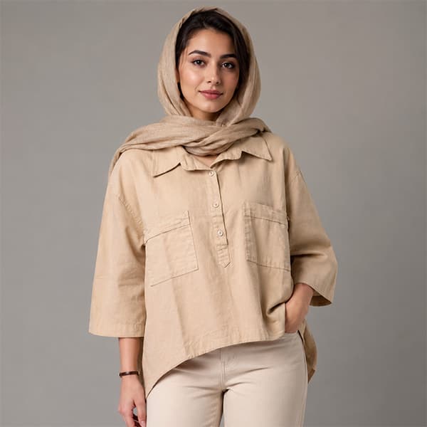شومیز لینن زنانه کد 1212