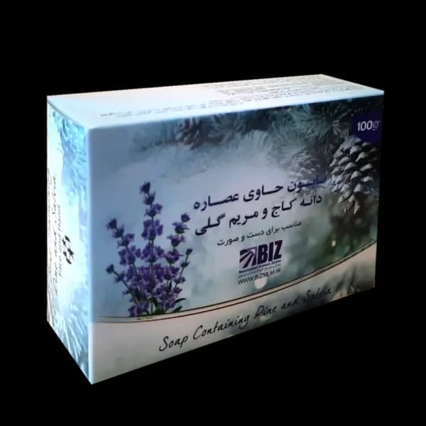صابون دست و صورت دانه کاج و مریم گلی بیز