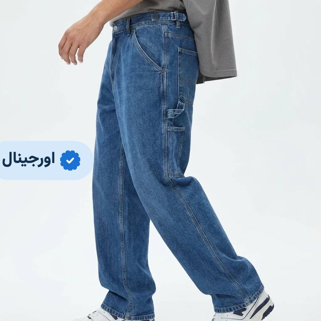 شلوار جین بگ کارپنتر آبی استرادیواریوس Stradivarius