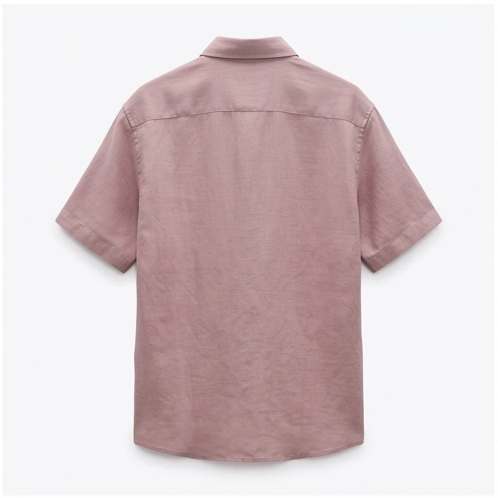 پیراهن آستین کوتاه لینن وارداتی ZARA- کالباسی — تصویر ۴