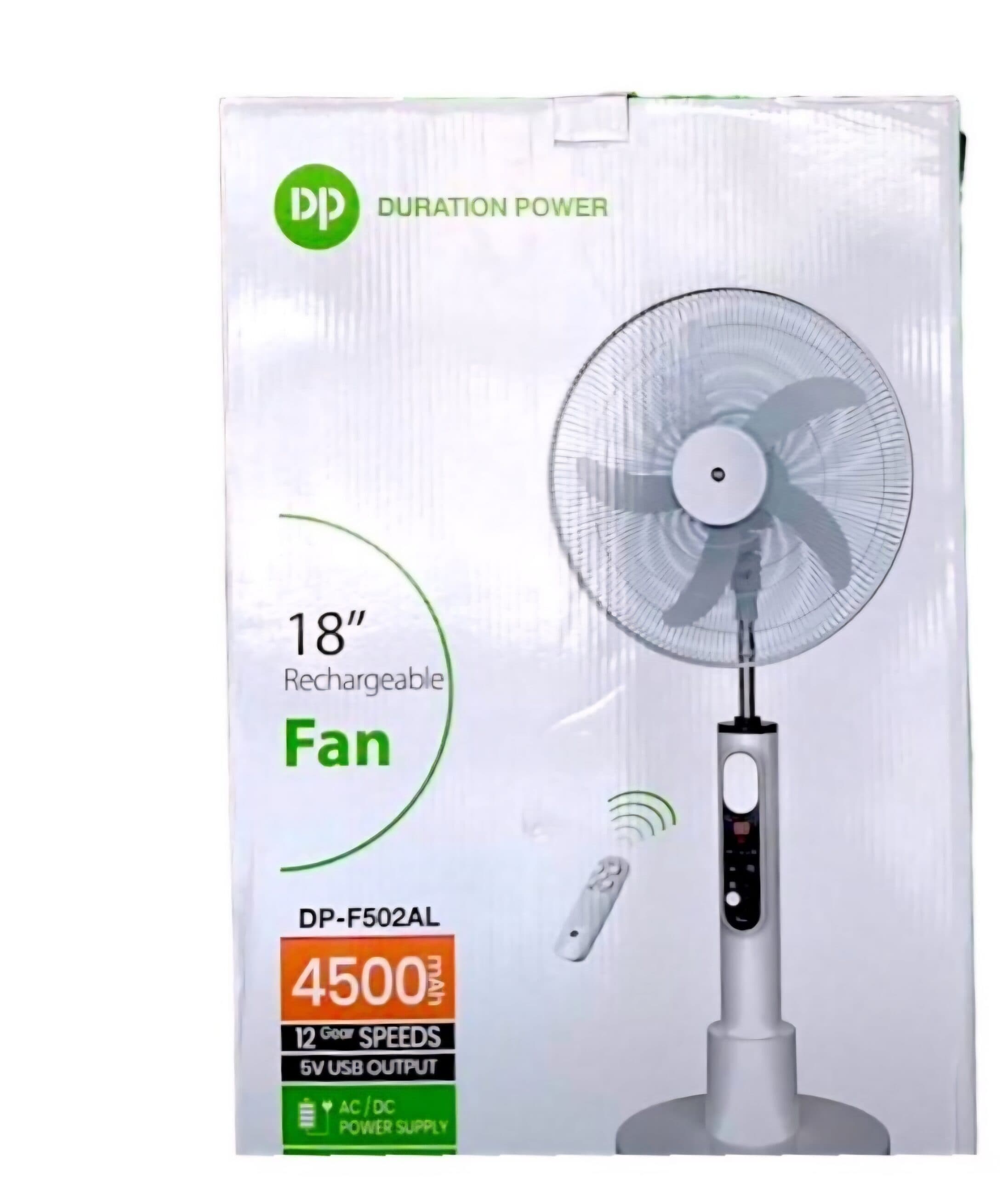 پنکه شارژی ایستاده DP مدل DP-F502AL سایز ۱۸ اینچ—- — تصویر ۳