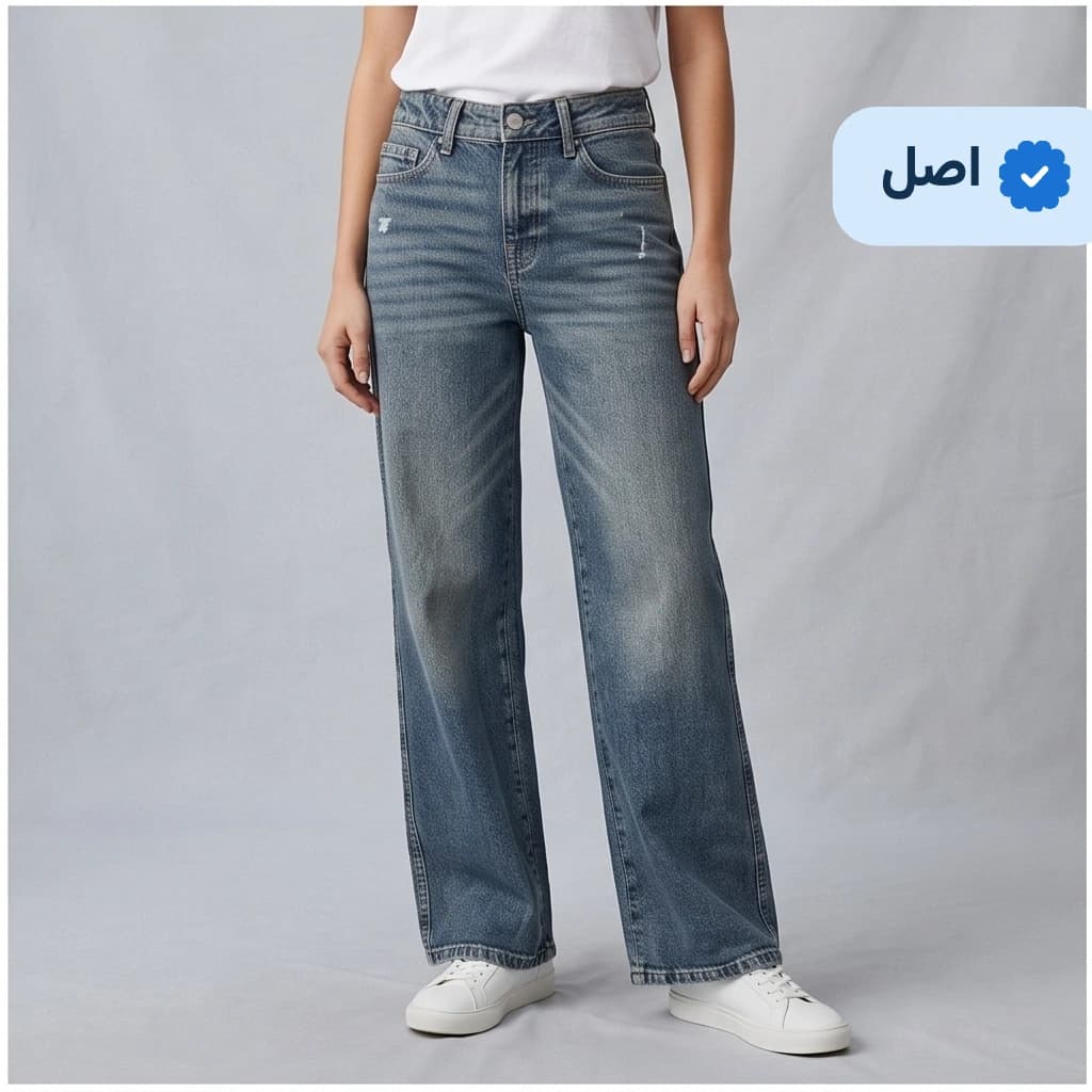 شلوار جین نیم بگ (وایدلگ) زنانه اچ اند ام