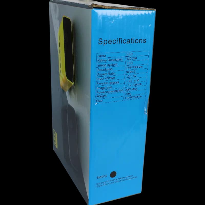 مینی پروژکتور Led source ریموت دار مدل YT500 — تصویر ۵