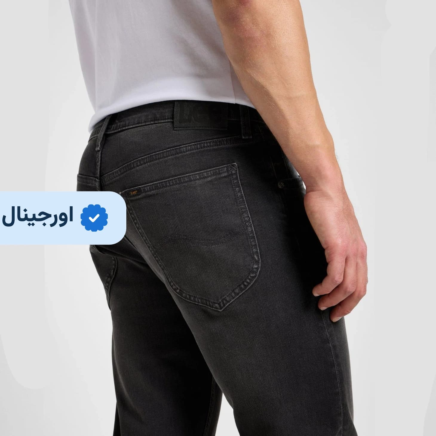 شلوار جین اسلیم فیت مردانه طوسی تیره لی Lee