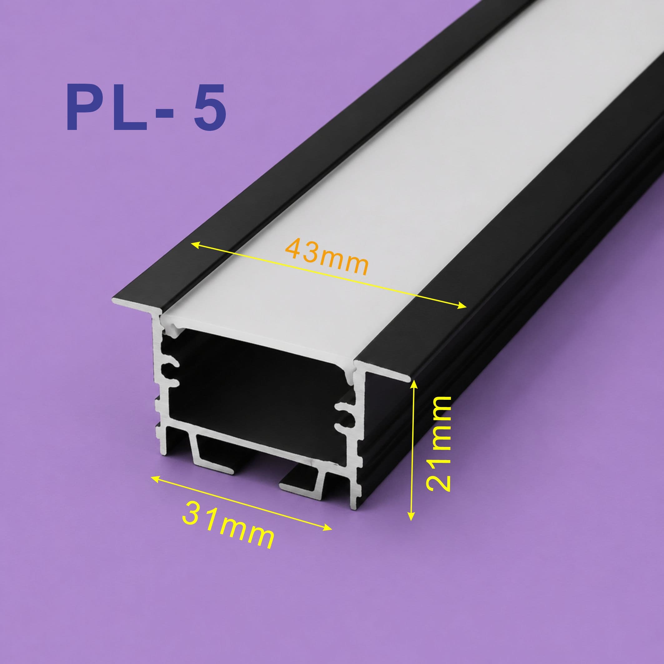 پروفیل توکار فنرخور PL05 — تصویر ۳