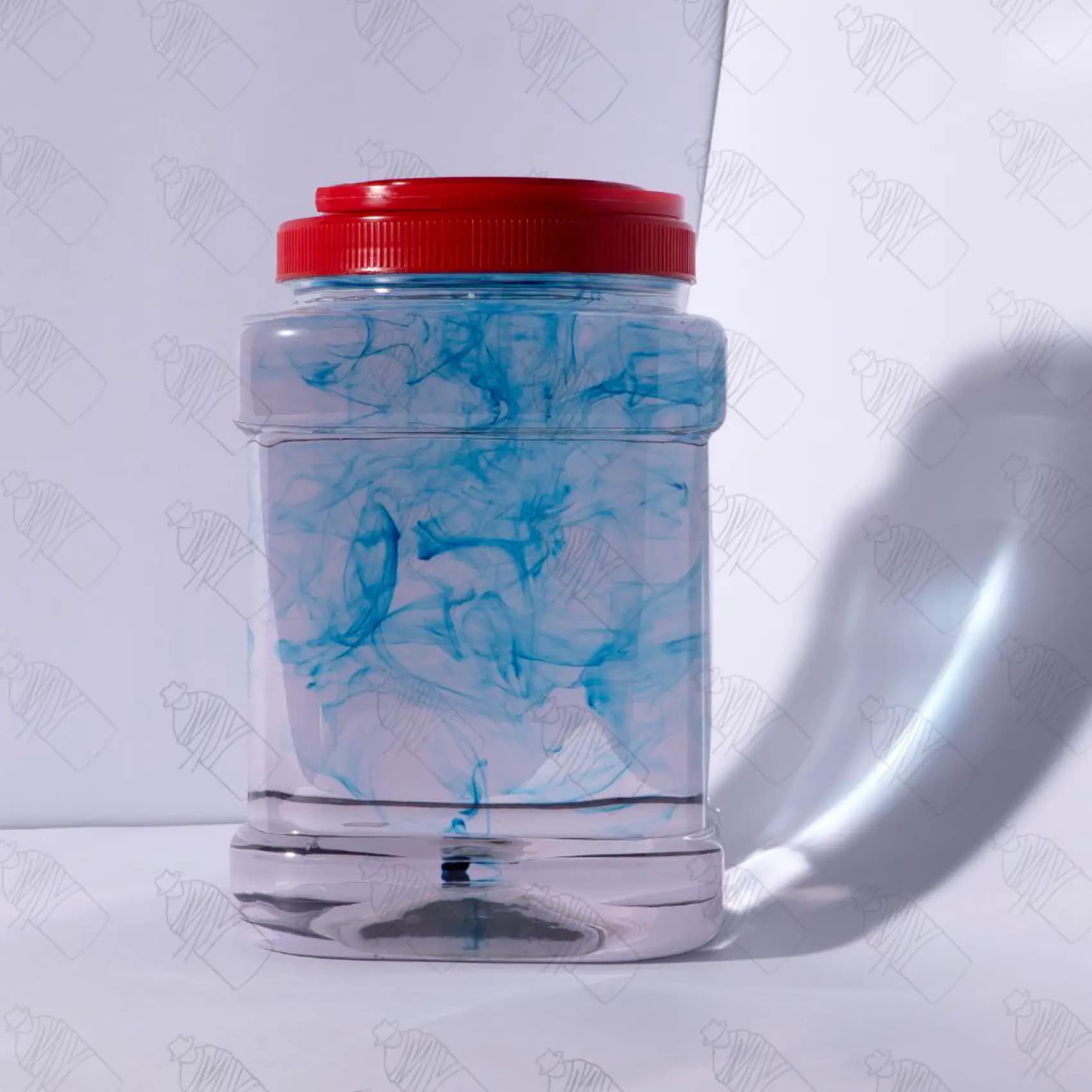 جار چهار کیلویی مربع نگین 3400 سی سی دهانه 120تعداد در هر بسته 35 عدد