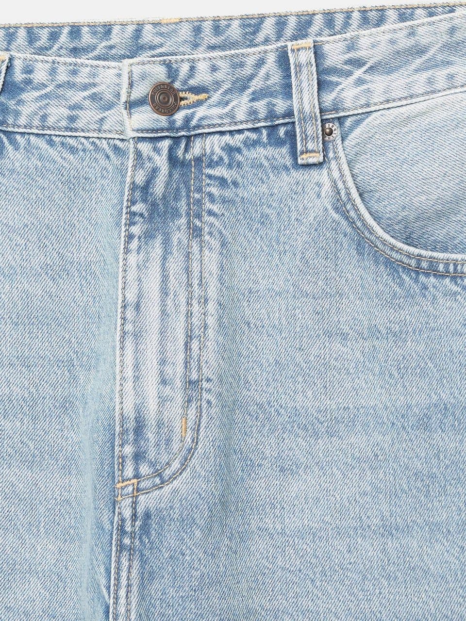 شلوار جین فول بگ مردانه آبی روشن پول اند بیر Pull&Bear — تصویر ۳