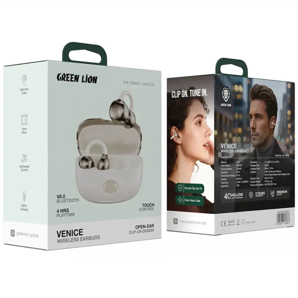 هندزفری بلوتوث گرین لاین مدل Green Lion Venice Wireless Earbuds — تصویر ۲