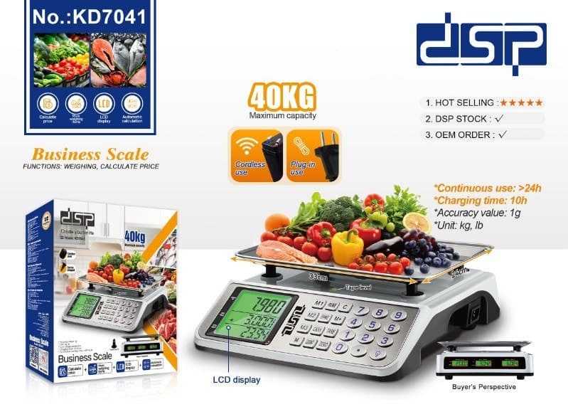 ترازو فروشگاهی دی اس پی مدل DSP SCALE 7041 — تصویر ۲