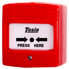شستی ال ای دی دار (LED) قابل ریست اعلام حریق تسلا مدل TESLA MCP-124