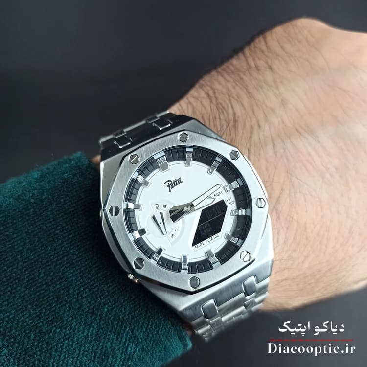 ساعت مچی مردانه برند Pate دو زمانه جهان نما مدل DO1104 — تصویر ۵