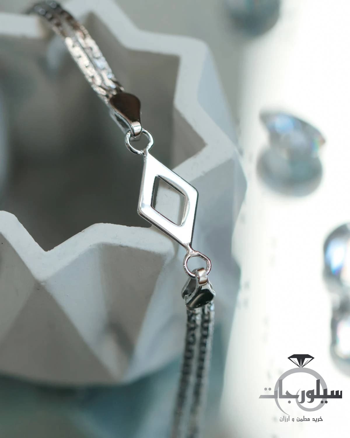 دستبند نقره زنانه کد BR01058 — تصویر ۲