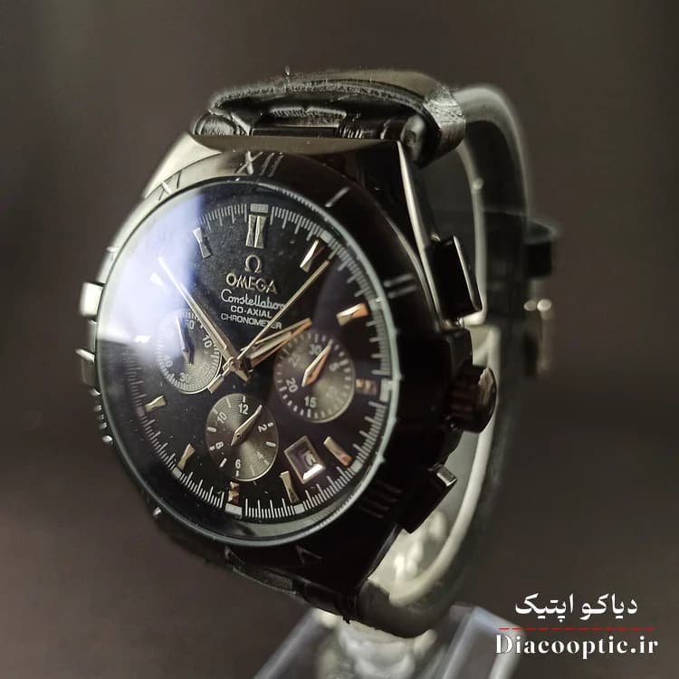 ساعت مچی مردانه برند امگا سه موتور مدل DO1114 بند چرمی — تصویر ۲