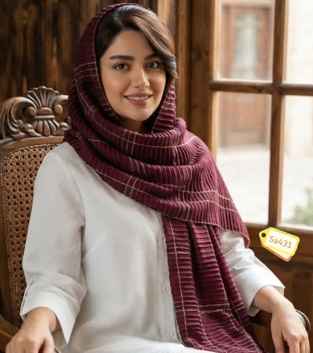 شال چهارخونه پلیسه زارا