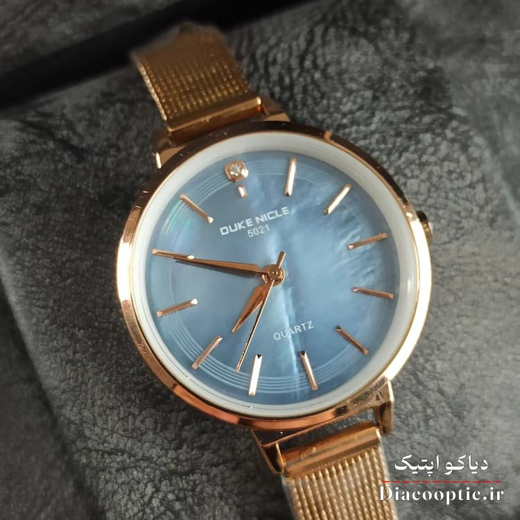 ساعت مچی زنانه برند Duke مدل duk1128 بند حصیری — تصویر ۴