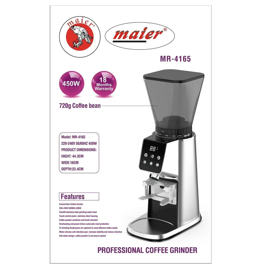 آسیاب قهوه دیجیتال مایر مدل MR-4165 — تصویر ۵
