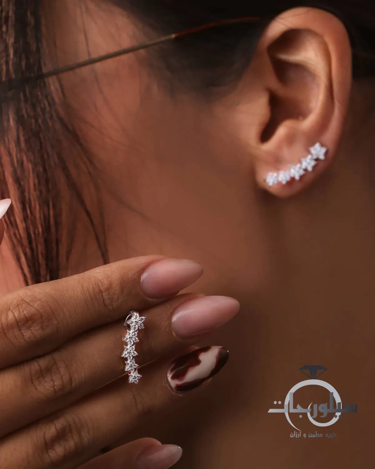 گوشواره نقره زنانه کد ER01014