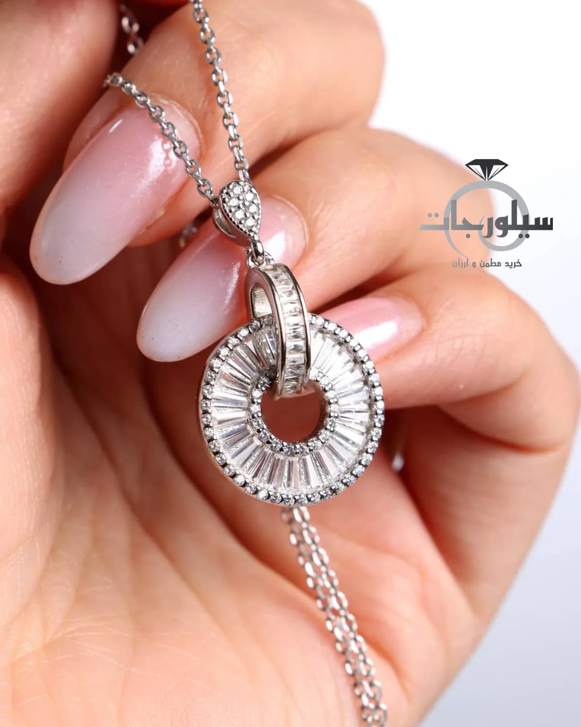 گردن آویز نقره زنانه کد NK01072